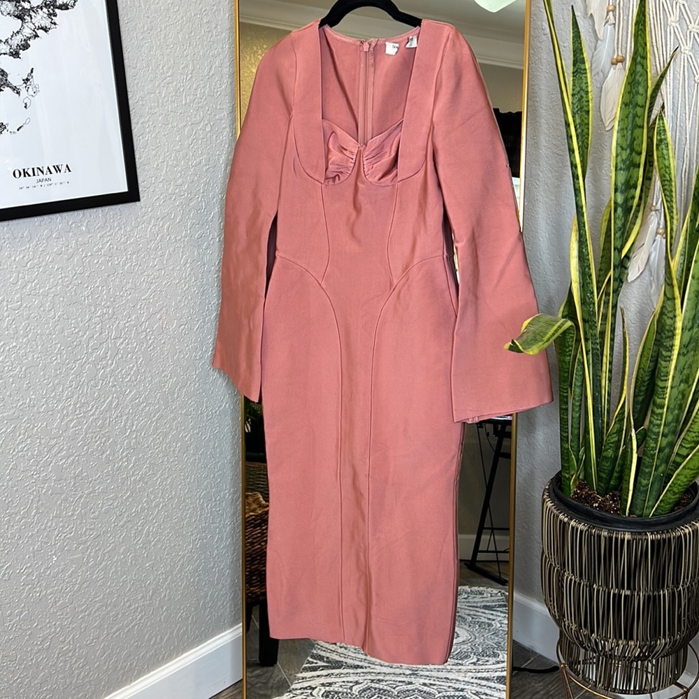 HOUSE OF CB 'Body' Rose Bandage Midi Dress NWOT - Picture 7 of 10
